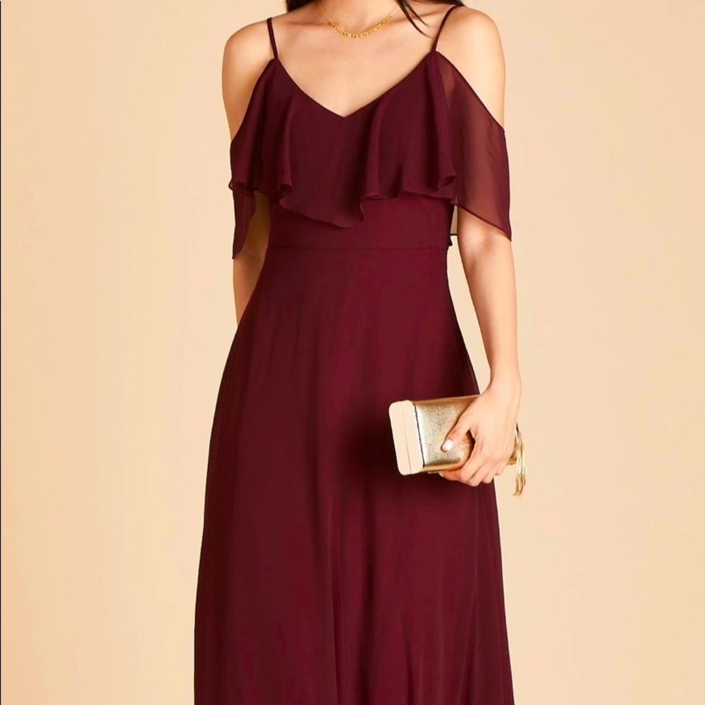 Birdy Grey Jane convertible bridesmaid dress Sz L burgundy